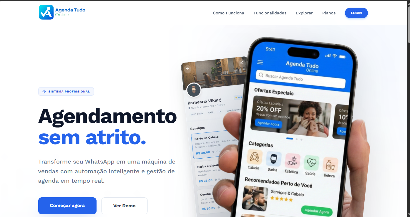 Plataforma Agenda Tudo Online